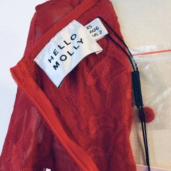Hello Molly I Heard a Rumor Dress in Cherry Red Size 2 - Picture 7 of 11